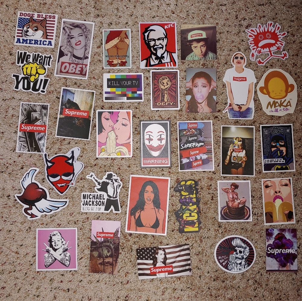 30 random vinyl stickers